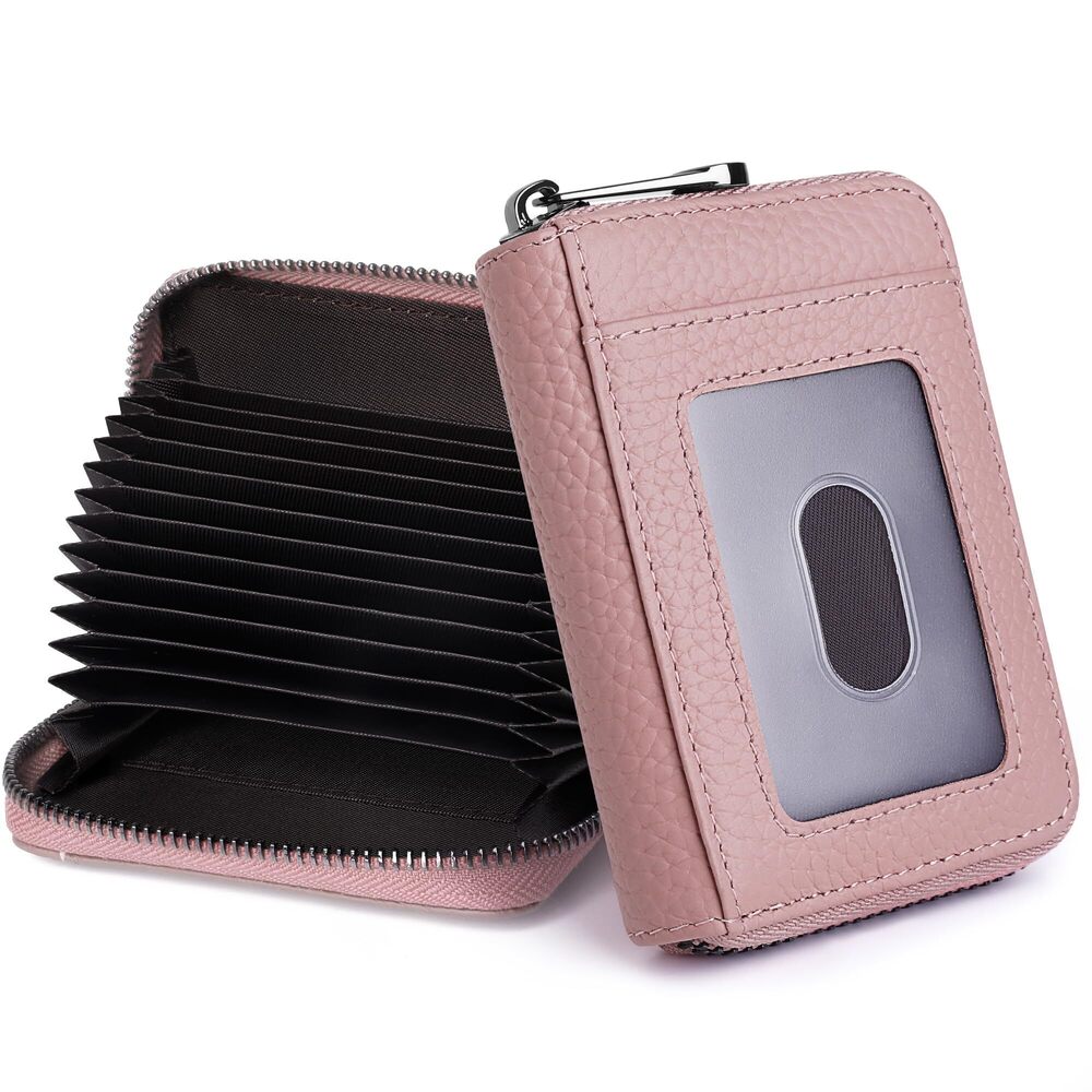 7955 Leather Credit Card Holder RFID Blocking Accordion Small Card Case